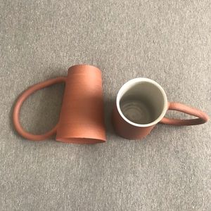 Set of 2 Hand-Crafted Terracotta Mugs